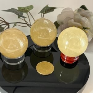 Golden Calcite Spheres