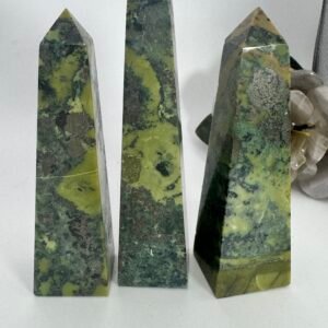 Serpentine with Pyrite Obelisk 1