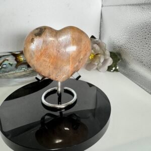 Peach Moonstone Heart 1