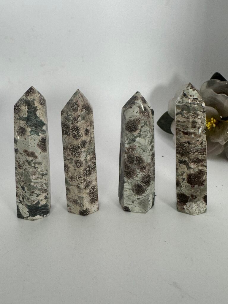 Green Flower Jasper Points