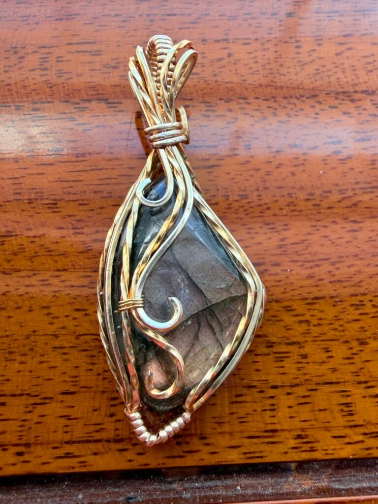 Gold Flash Labradorite Pendant