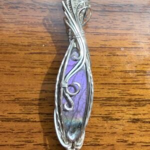 Purple Flash Labradorite Pendant