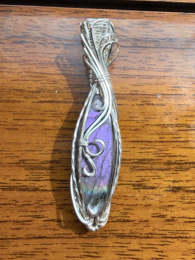 Purple Flash Labradorite Pendant